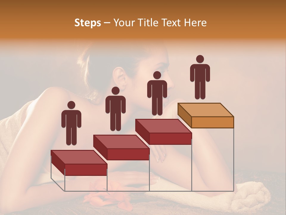 A Beautiful Naked Woman Laying On A Towel PowerPoint Template