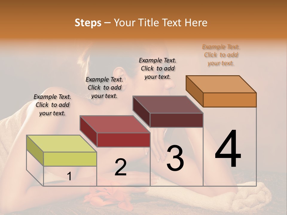 A Beautiful Naked Woman Laying On A Towel PowerPoint Template