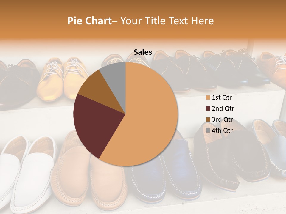 A Row Of Shoes Sitting On Top Of A White Shelf PowerPoint Template