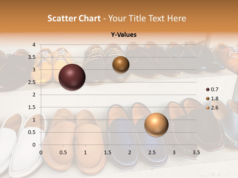 A Row Of Shoes Sitting On Top Of A White Shelf PowerPoint Template