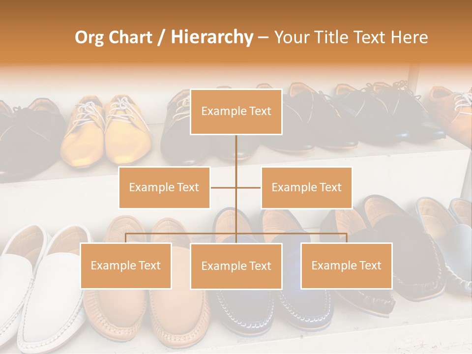 A Row Of Shoes Sitting On Top Of A White Shelf PowerPoint Template