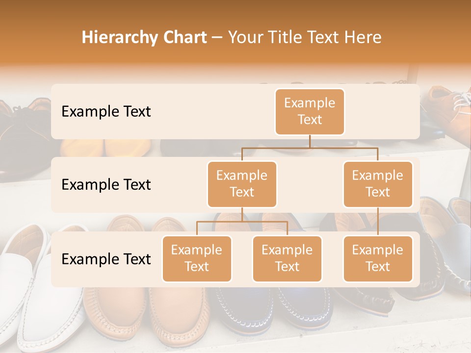 A Row Of Shoes Sitting On Top Of A White Shelf PowerPoint Template