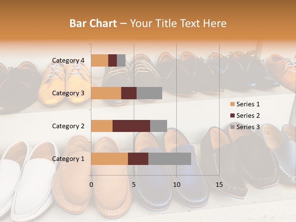 A Row Of Shoes Sitting On Top Of A White Shelf PowerPoint Template