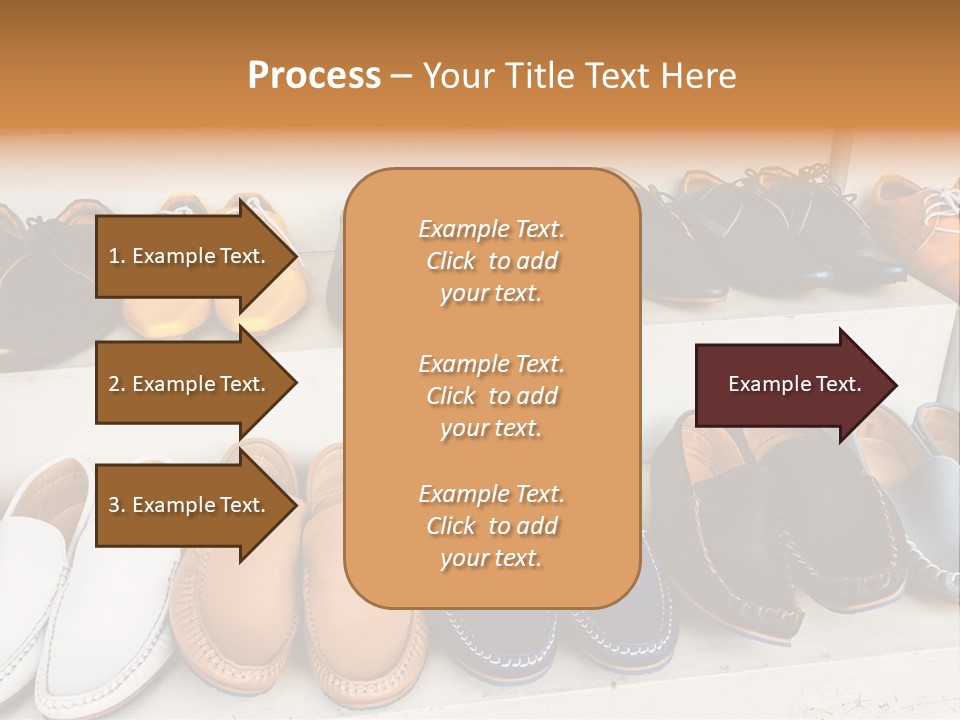 A Row Of Shoes Sitting On Top Of A White Shelf PowerPoint Template