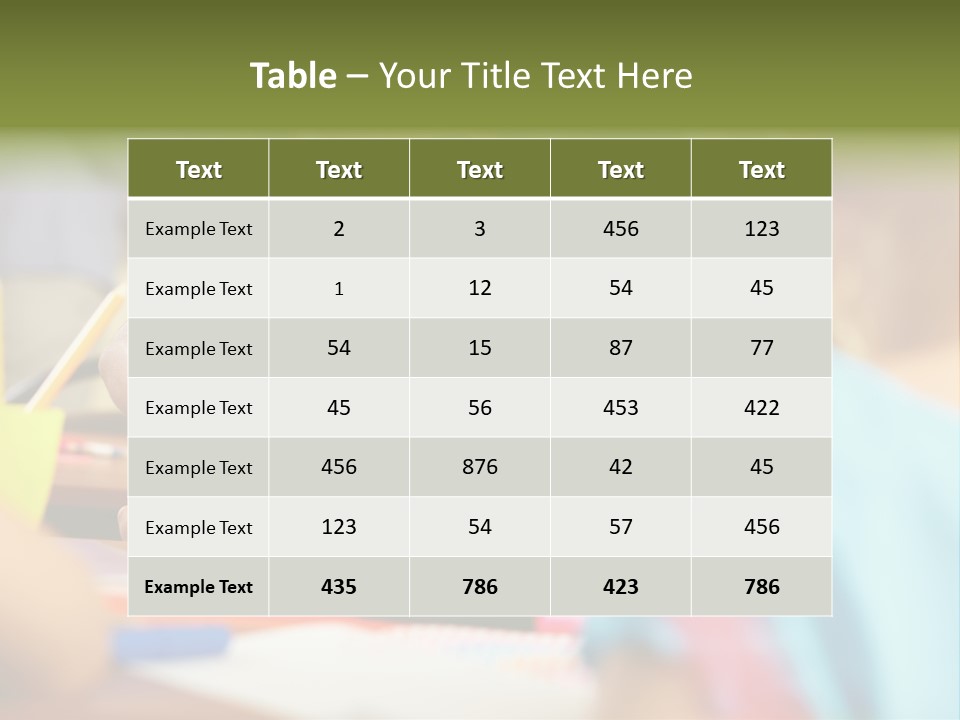 A Young Girl Smiles As She Sits At A Desk PowerPoint Template
