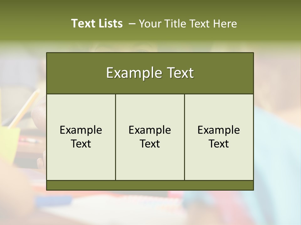 A Young Girl Smiles As She Sits At A Desk PowerPoint Template