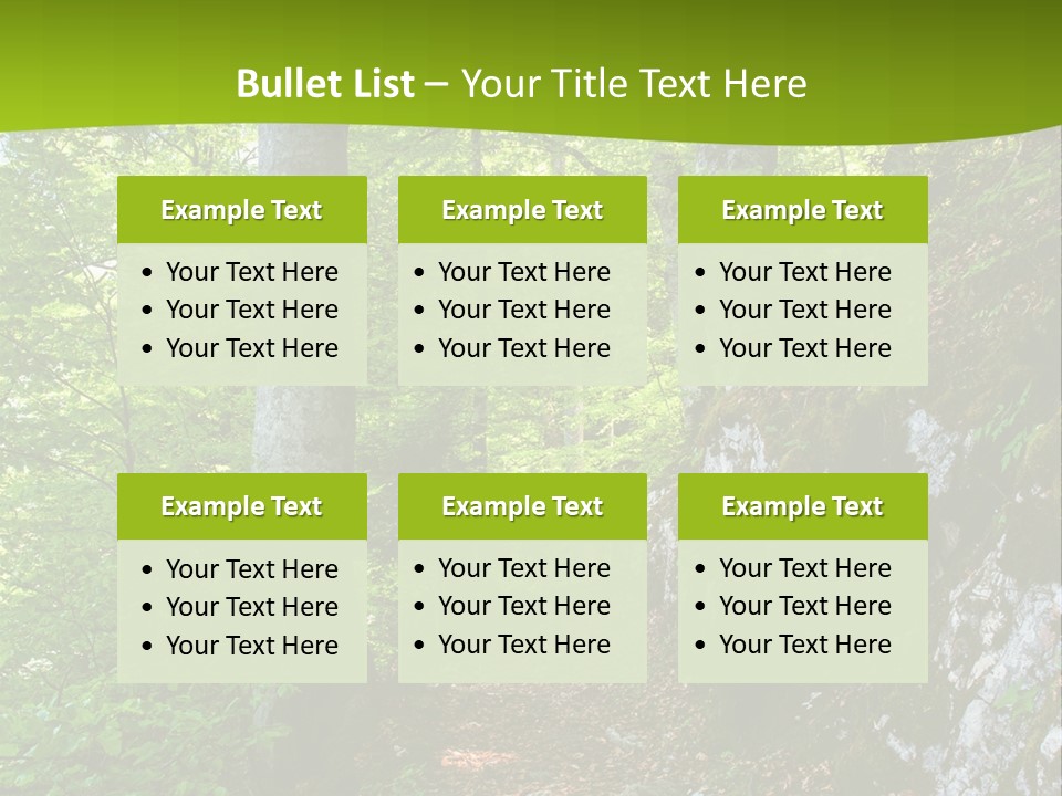 A Path In The Woods With A Green Background PowerPoint Template