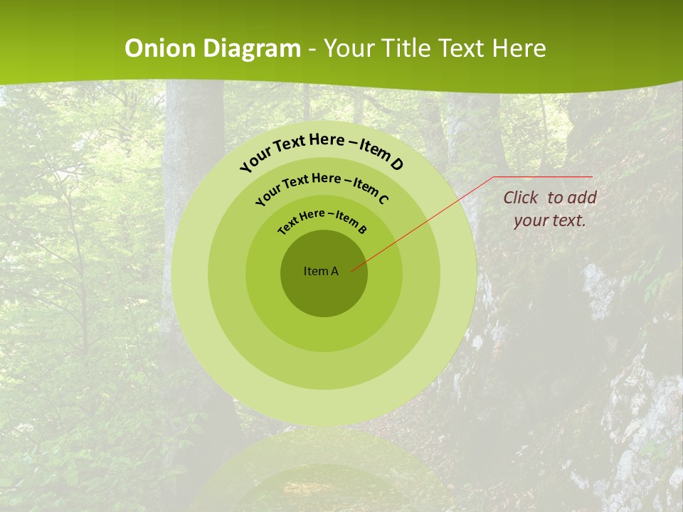 A Path In The Woods With A Green Background PowerPoint Template