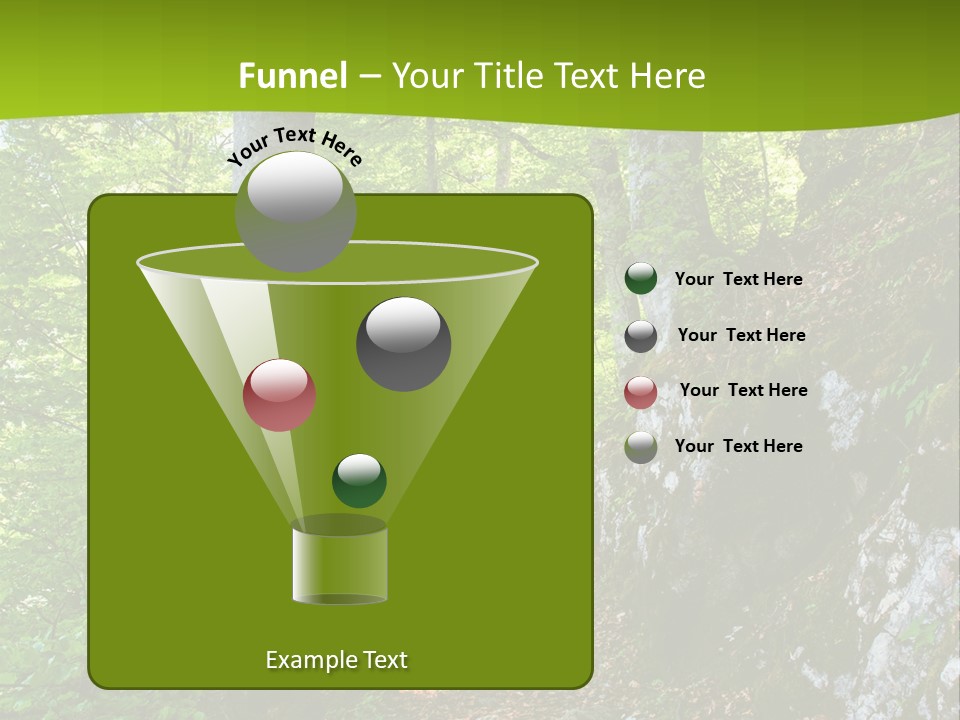 A Path In The Woods With A Green Background PowerPoint Template