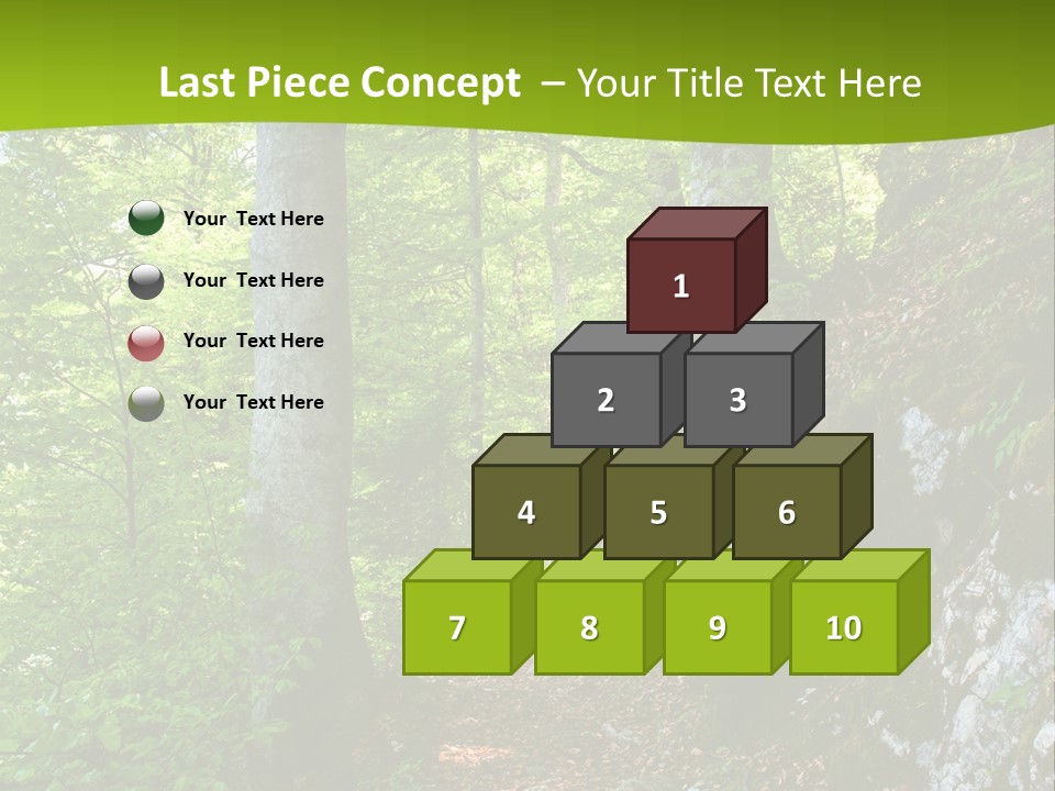 A Path In The Woods With A Green Background PowerPoint Template