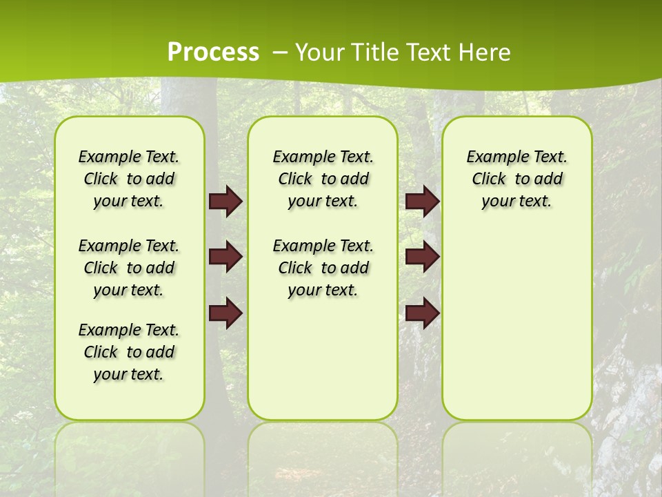 A Path In The Woods With A Green Background PowerPoint Template