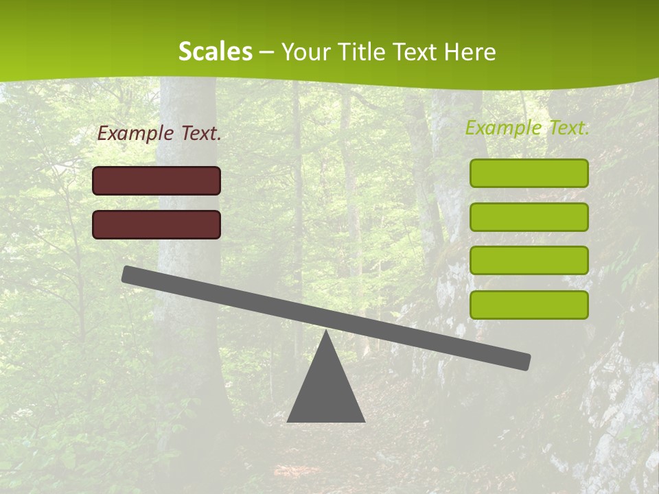 A Path In The Woods With A Green Background PowerPoint Template