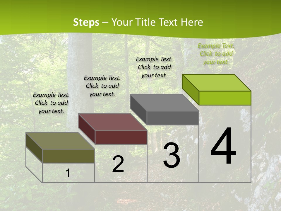 A Path In The Woods With A Green Background PowerPoint Template
