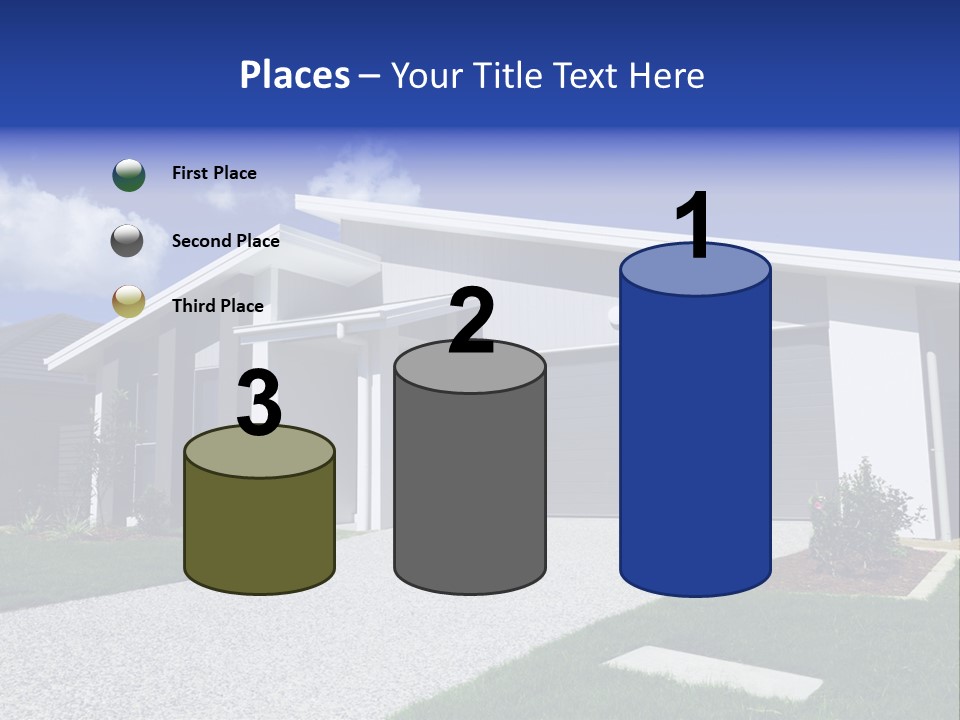 Blue Living Grey PowerPoint Template