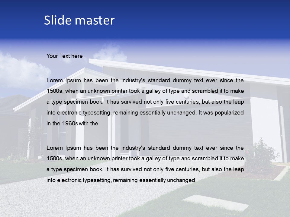 Blue Living Grey PowerPoint Template