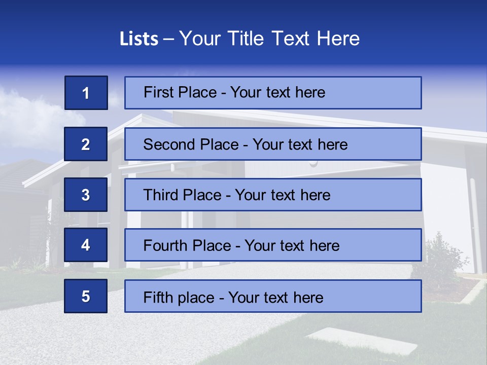 Blue Living Grey PowerPoint Template