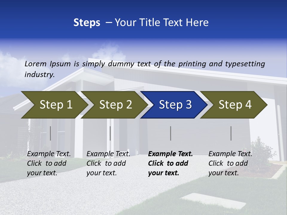 Blue Living Grey PowerPoint Template