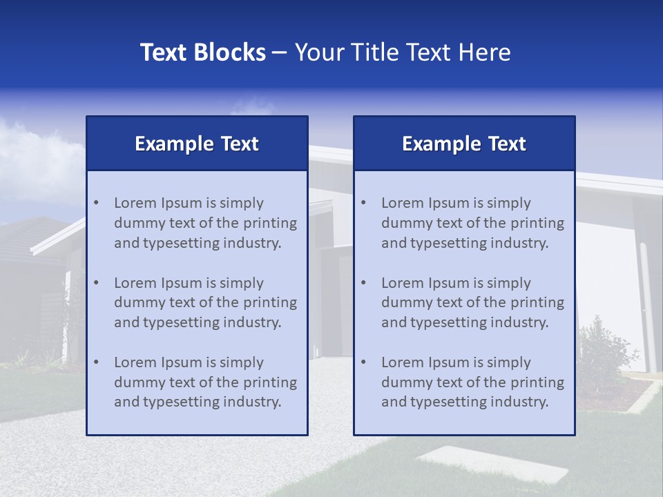 Blue Living Grey PowerPoint Template