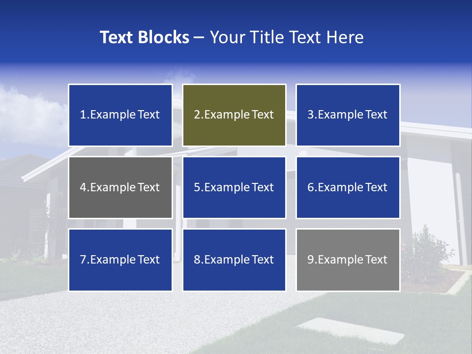 Blue Living Grey PowerPoint Template