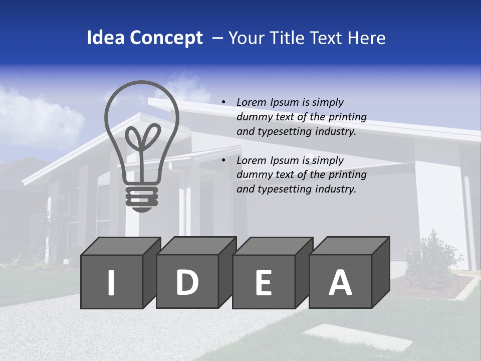 Blue Living Grey PowerPoint Template