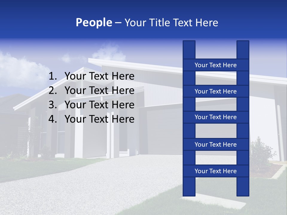 Blue Living Grey PowerPoint Template