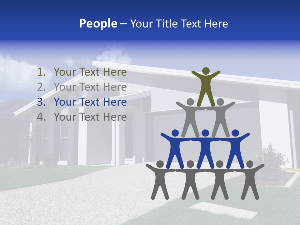 Blue Living Grey PowerPoint Template