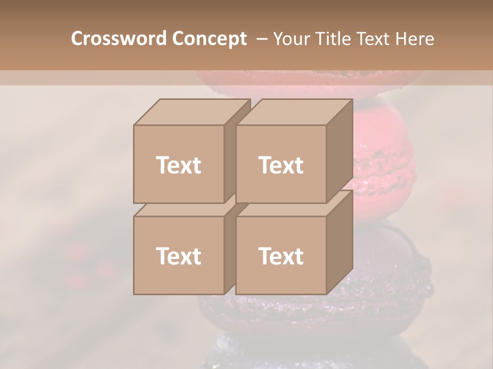 A Stack Of Colorful Macaroons Sitting On Top Of Each Other PowerPoint Template