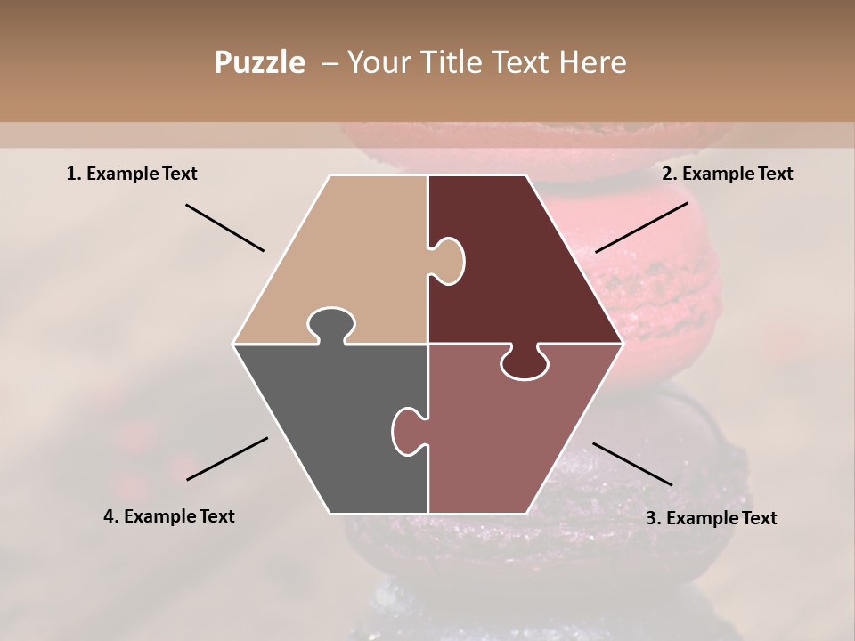 A Stack Of Colorful Macaroons Sitting On Top Of Each Other PowerPoint Template