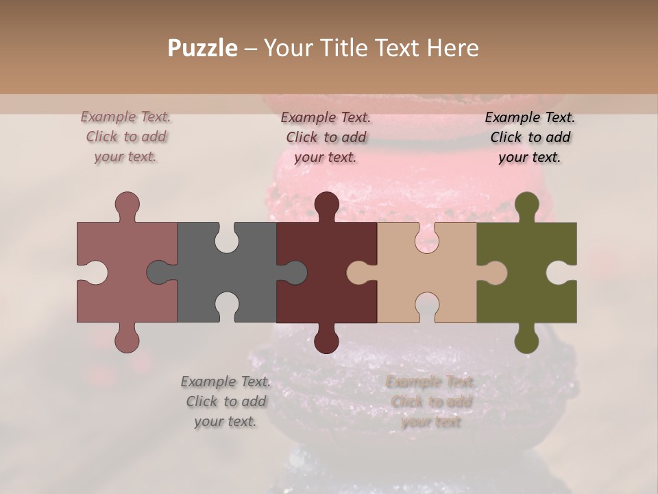 A Stack Of Colorful Macaroons Sitting On Top Of Each Other PowerPoint Template