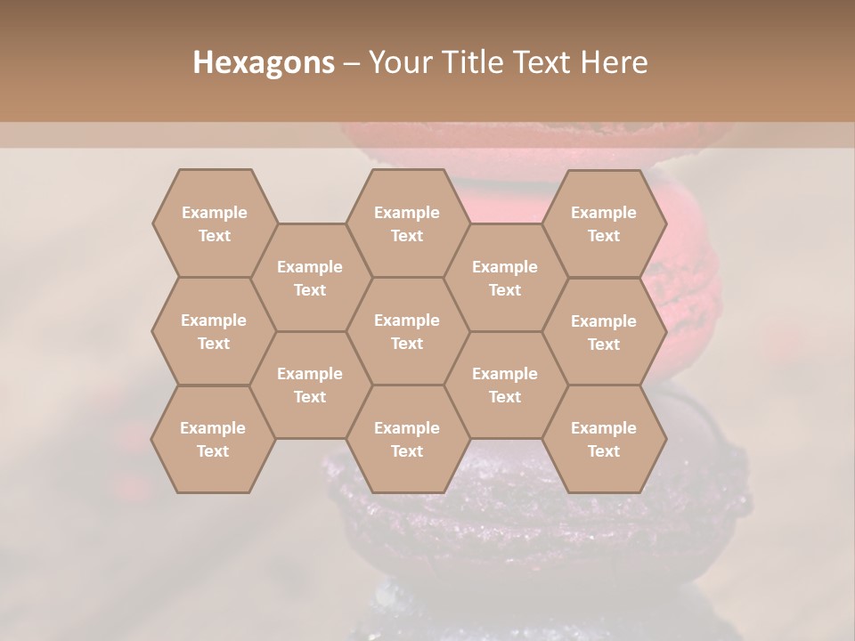 A Stack Of Colorful Macaroons Sitting On Top Of Each Other PowerPoint Template