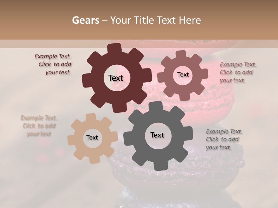 A Stack Of Colorful Macaroons Sitting On Top Of Each Other PowerPoint Template