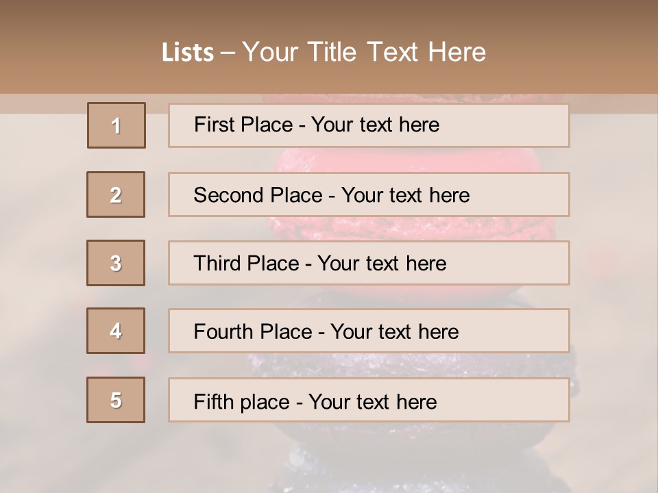 A Stack Of Colorful Macaroons Sitting On Top Of Each Other PowerPoint Template