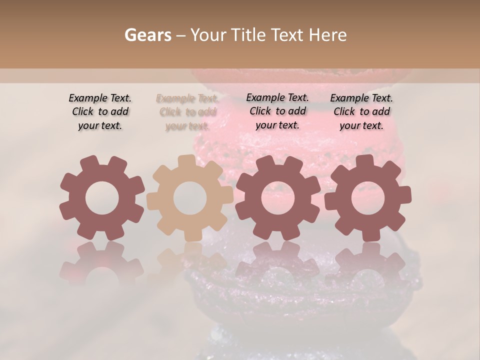 A Stack Of Colorful Macaroons Sitting On Top Of Each Other PowerPoint Template