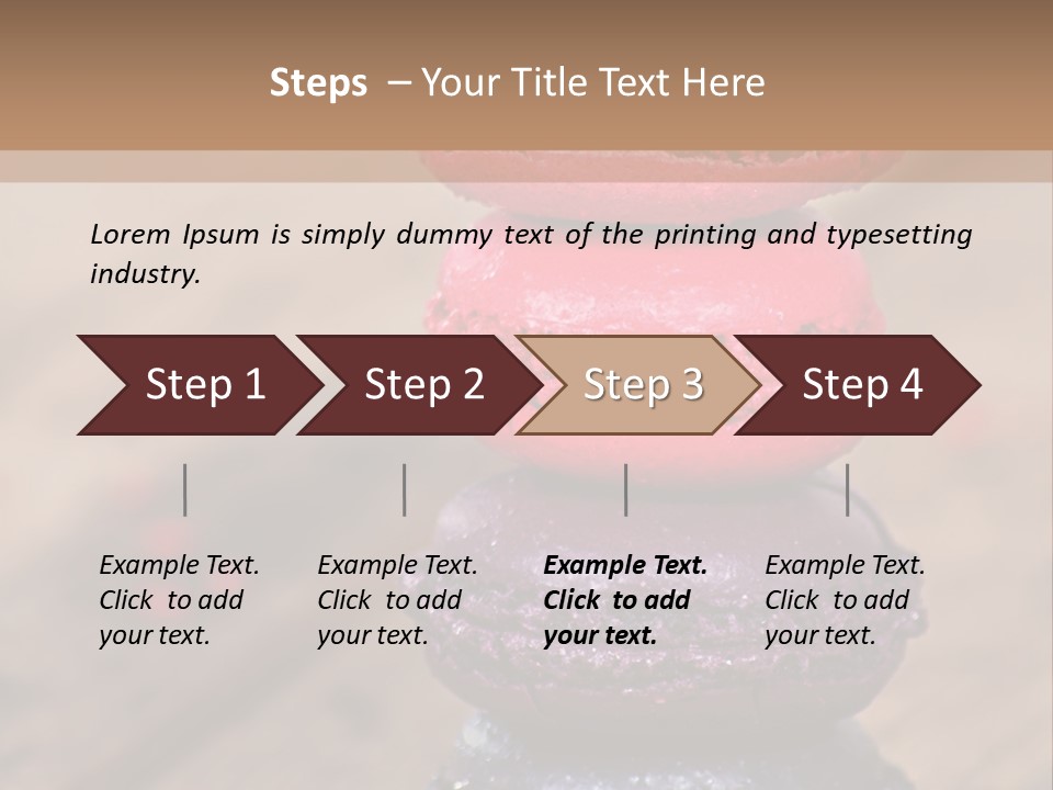 A Stack Of Colorful Macaroons Sitting On Top Of Each Other PowerPoint Template