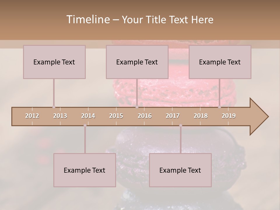 A Stack Of Colorful Macaroons Sitting On Top Of Each Other PowerPoint Template