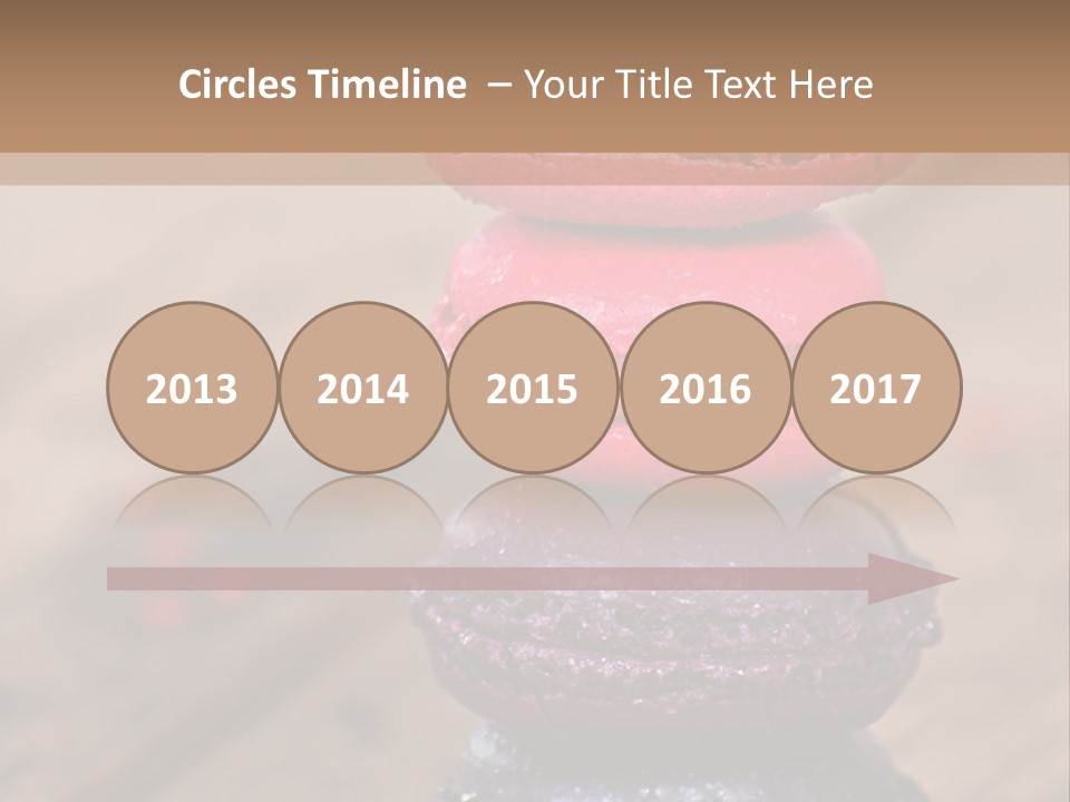 A Stack Of Colorful Macaroons Sitting On Top Of Each Other PowerPoint Template