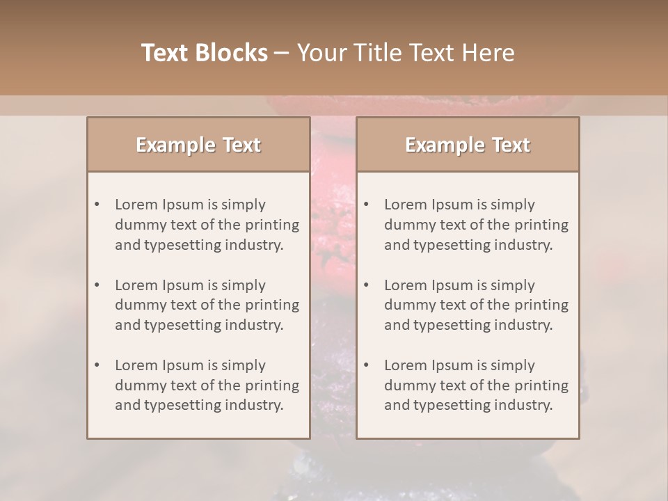A Stack Of Colorful Macaroons Sitting On Top Of Each Other PowerPoint Template