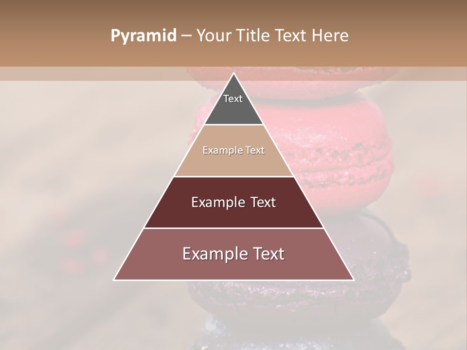 A Stack Of Colorful Macaroons Sitting On Top Of Each Other PowerPoint Template