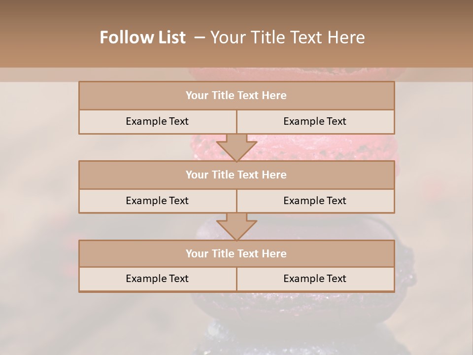 A Stack Of Colorful Macaroons Sitting On Top Of Each Other PowerPoint Template