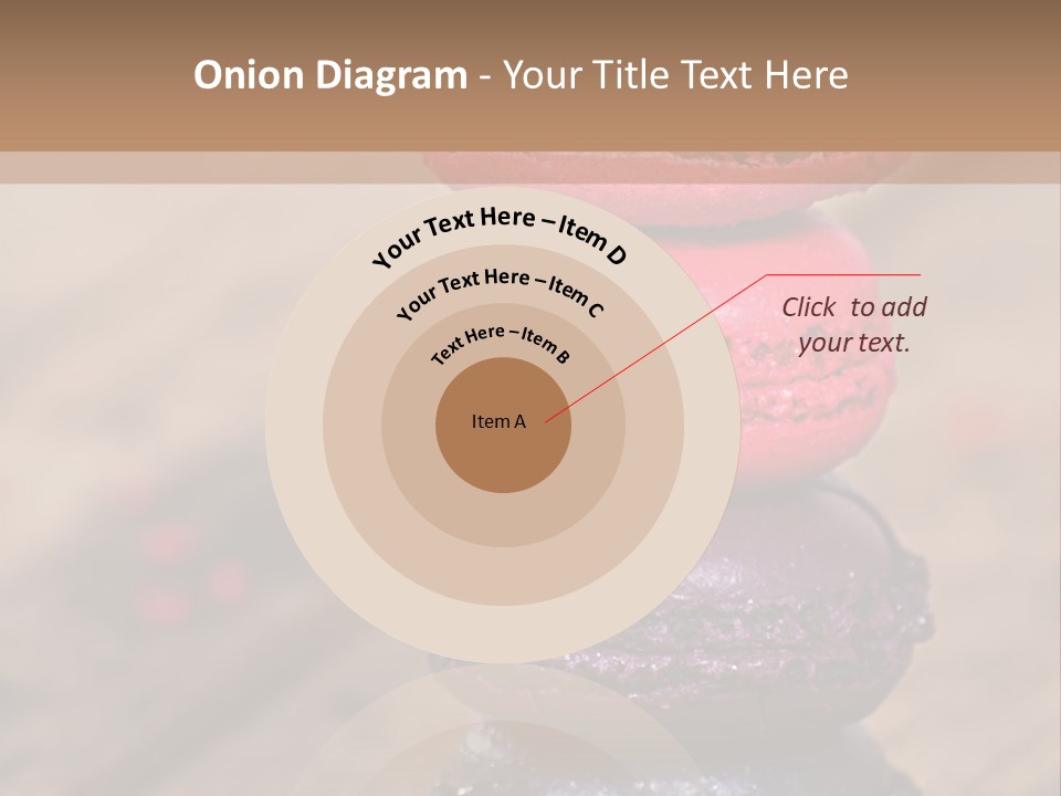 A Stack Of Colorful Macaroons Sitting On Top Of Each Other PowerPoint Template