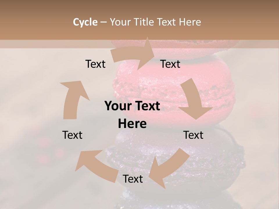 A Stack Of Colorful Macaroons Sitting On Top Of Each Other PowerPoint Template