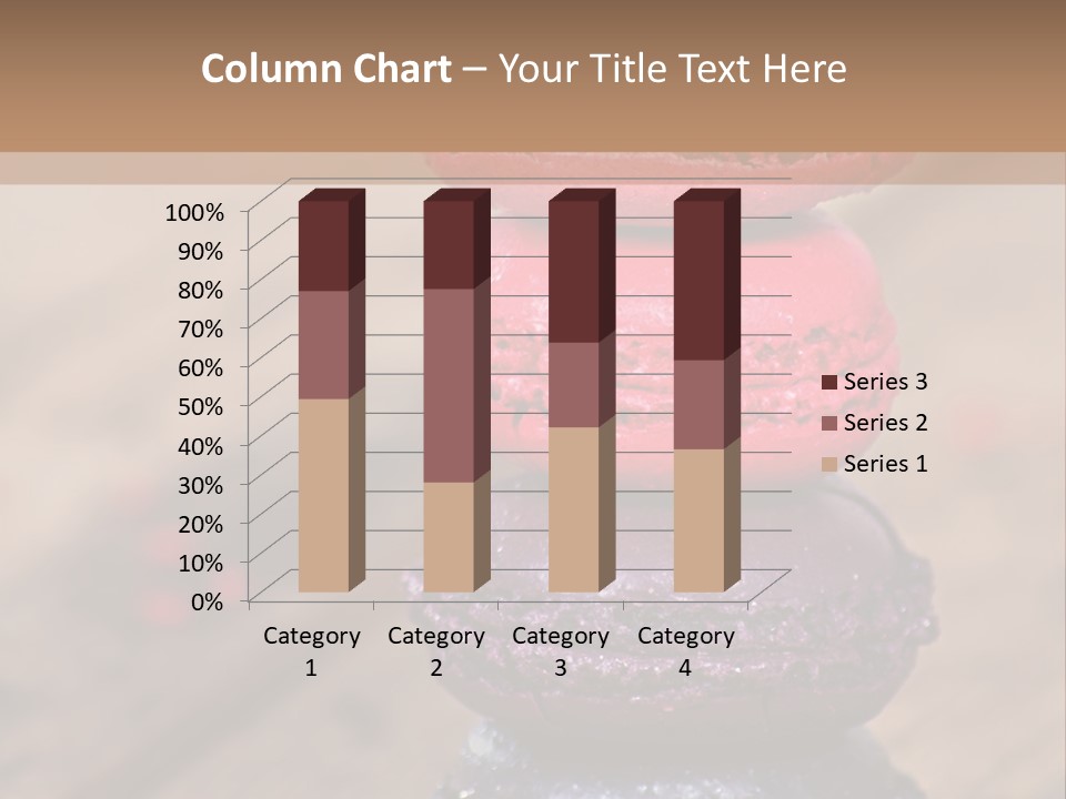 A Stack Of Colorful Macaroons Sitting On Top Of Each Other PowerPoint Template