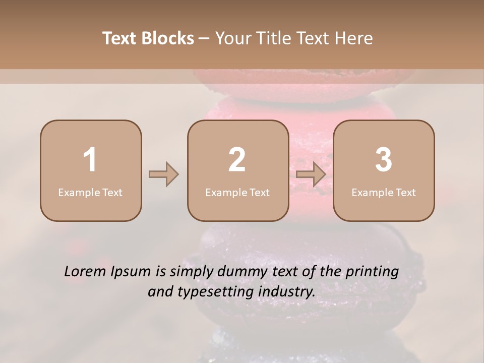 A Stack Of Colorful Macaroons Sitting On Top Of Each Other PowerPoint Template