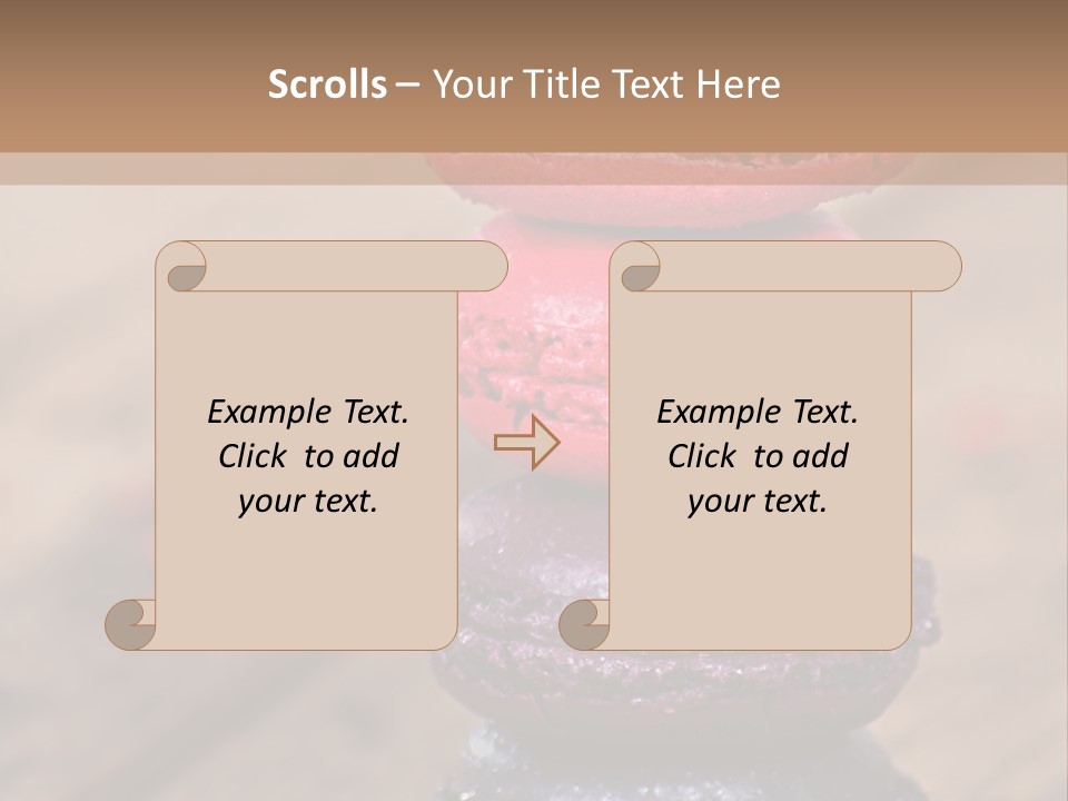 A Stack Of Colorful Macaroons Sitting On Top Of Each Other PowerPoint Template