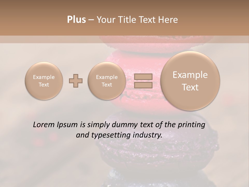 A Stack Of Colorful Macaroons Sitting On Top Of Each Other PowerPoint Template