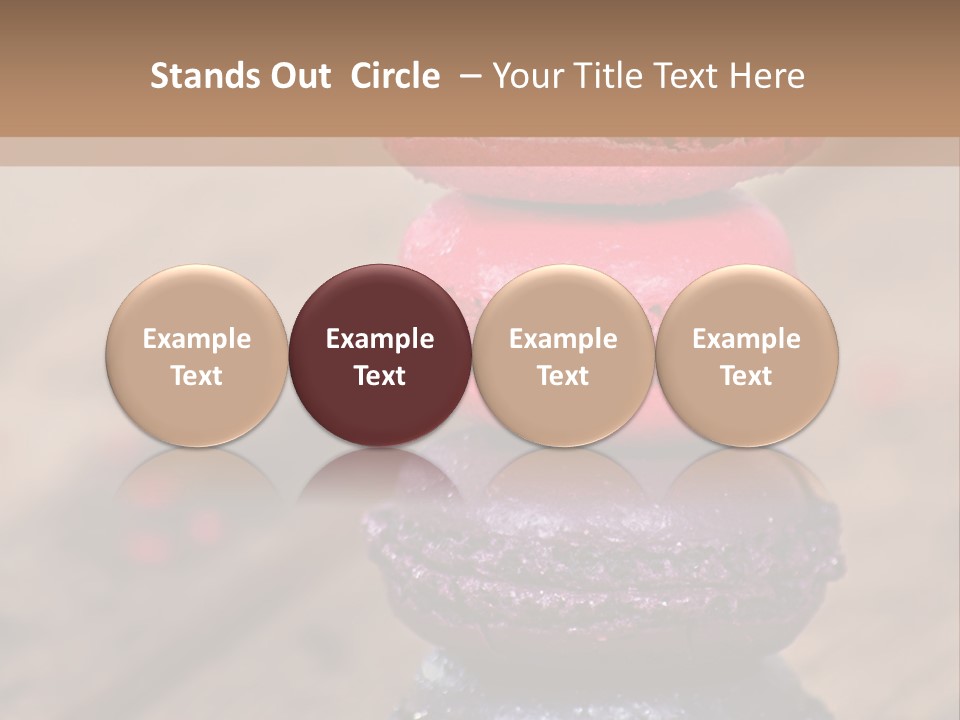 A Stack Of Colorful Macaroons Sitting On Top Of Each Other PowerPoint Template