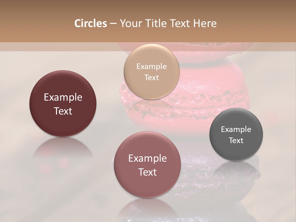 A Stack Of Colorful Macaroons Sitting On Top Of Each Other PowerPoint Template