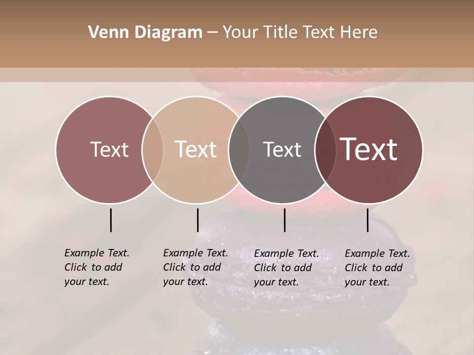 A Stack Of Colorful Macaroons Sitting On Top Of Each Other PowerPoint Template