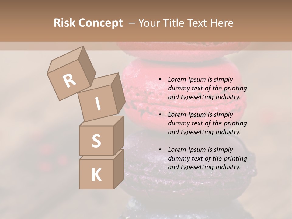 A Stack Of Colorful Macaroons Sitting On Top Of Each Other PowerPoint Template