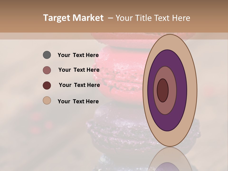 A Stack Of Colorful Macaroons Sitting On Top Of Each Other PowerPoint Template